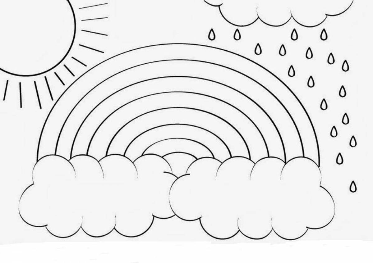 Fun rainbow coloring book for kids