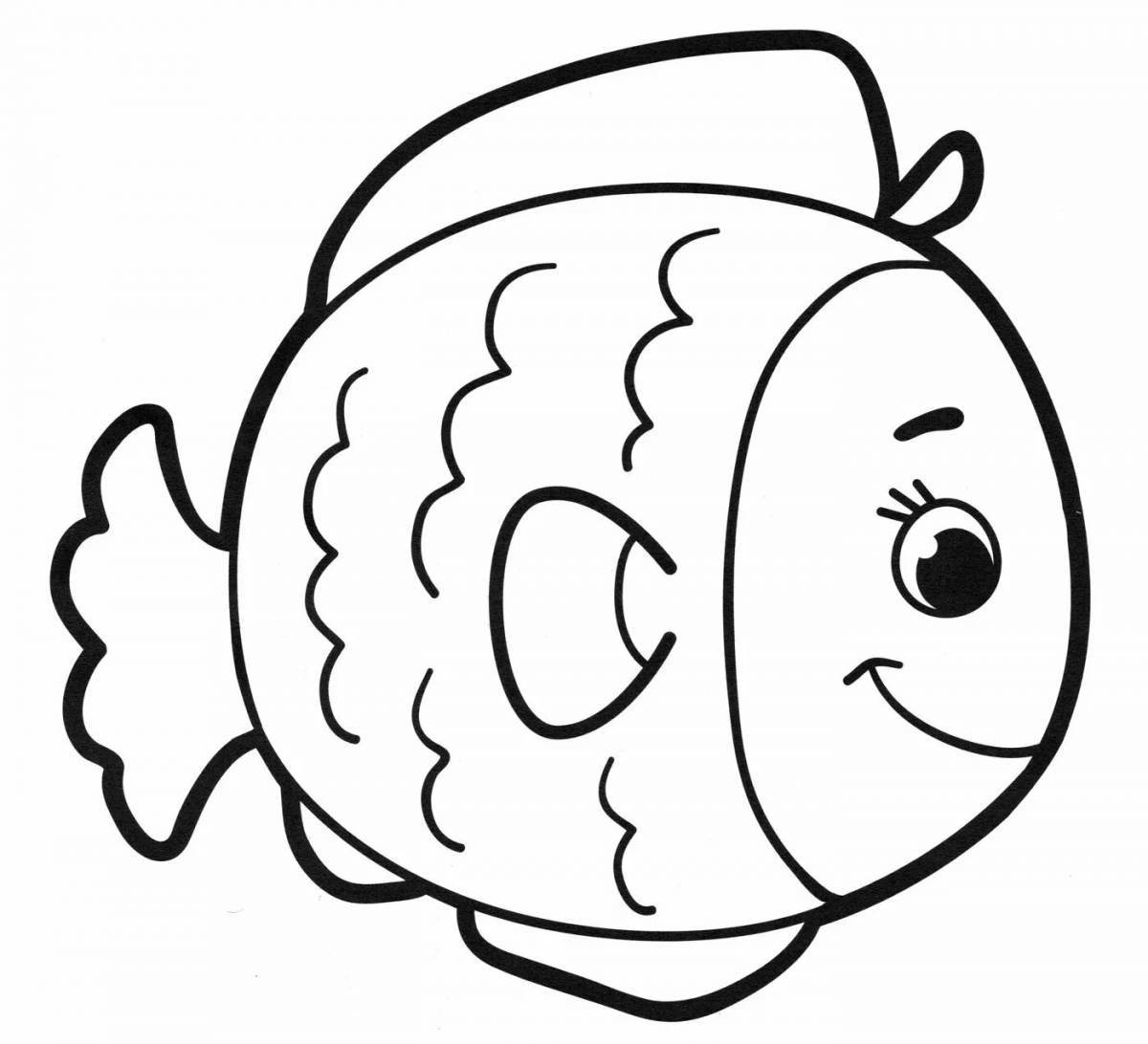 Incredible fish coloring book for 3-4 year olds