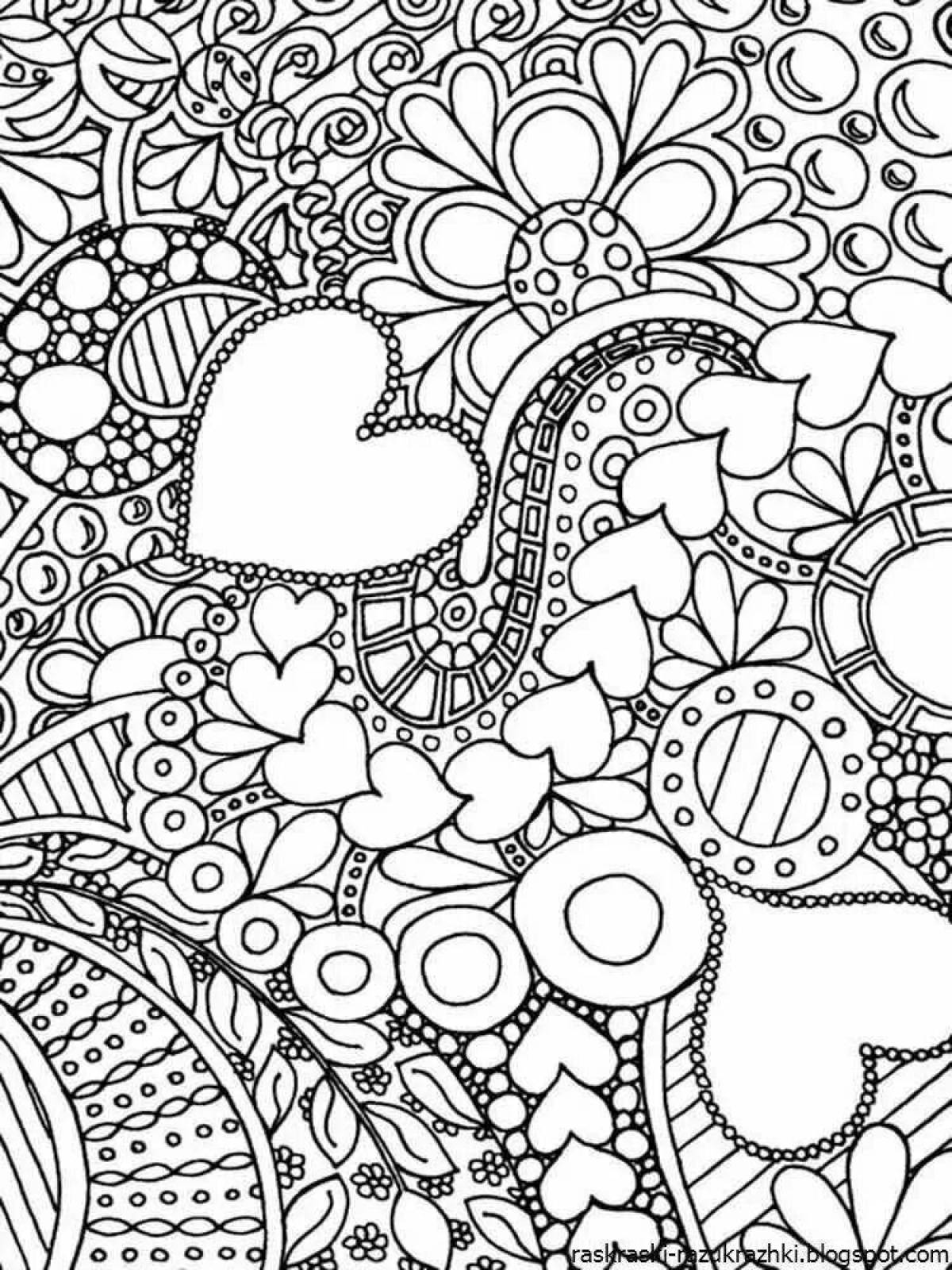 Creative anti-stress coloring book for 13 year old girls