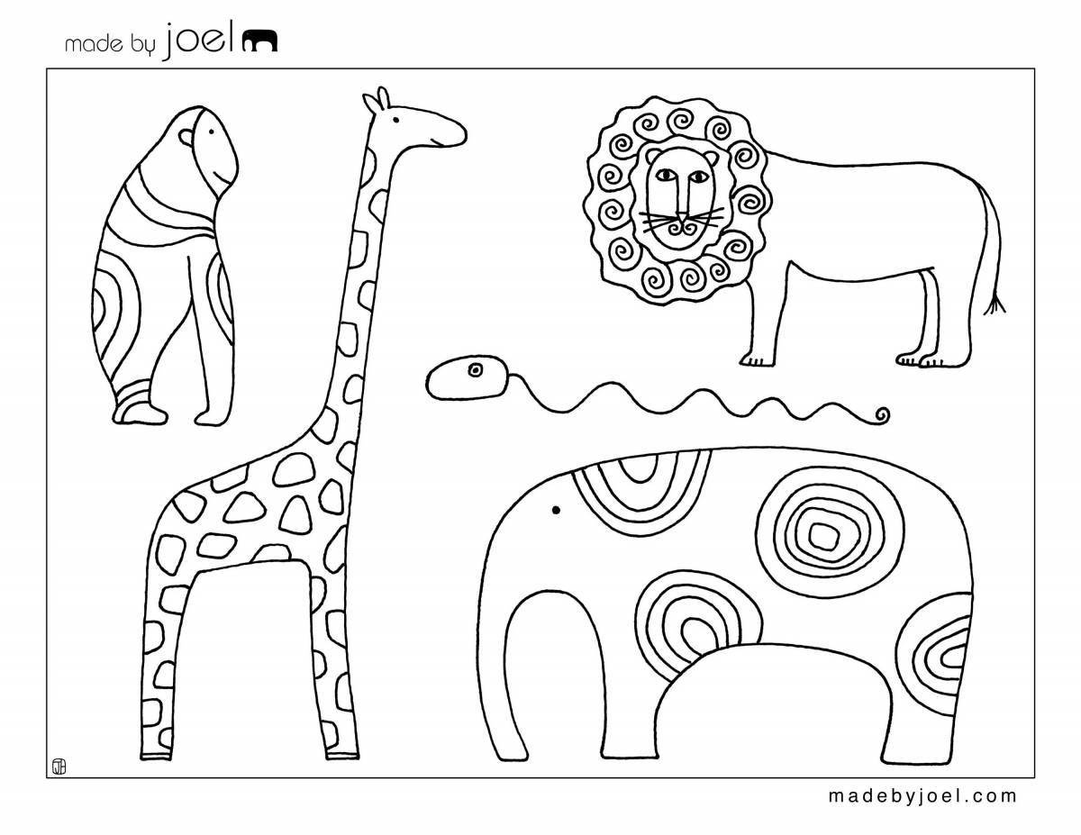 Amazing zebra coloring page