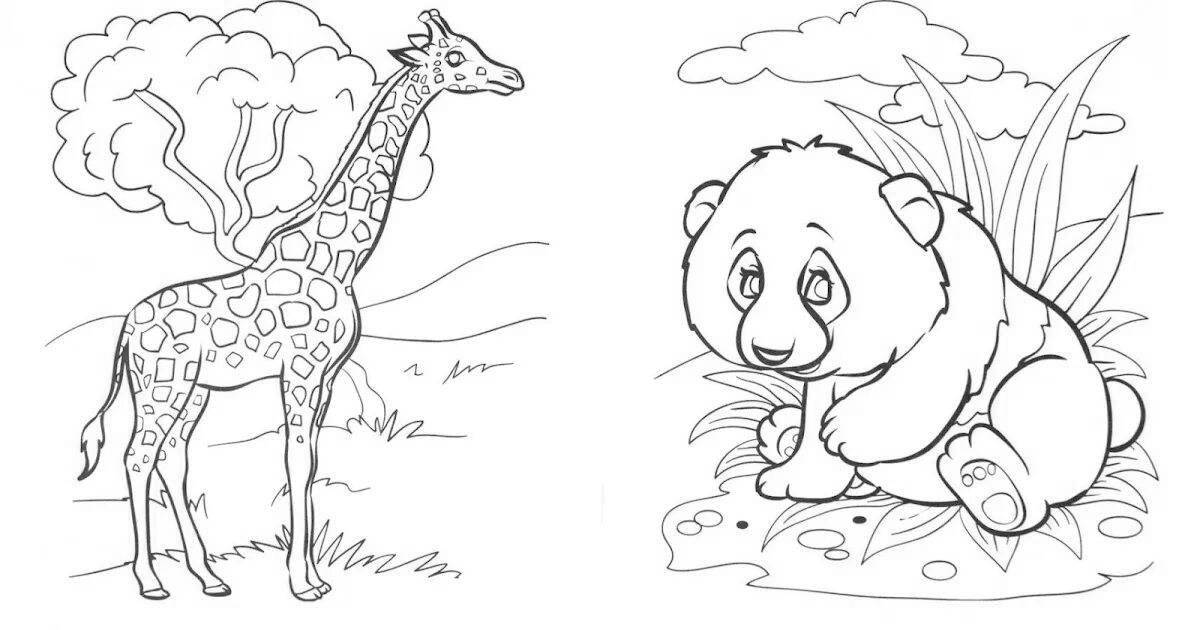 Exotic wildebeest coloring page