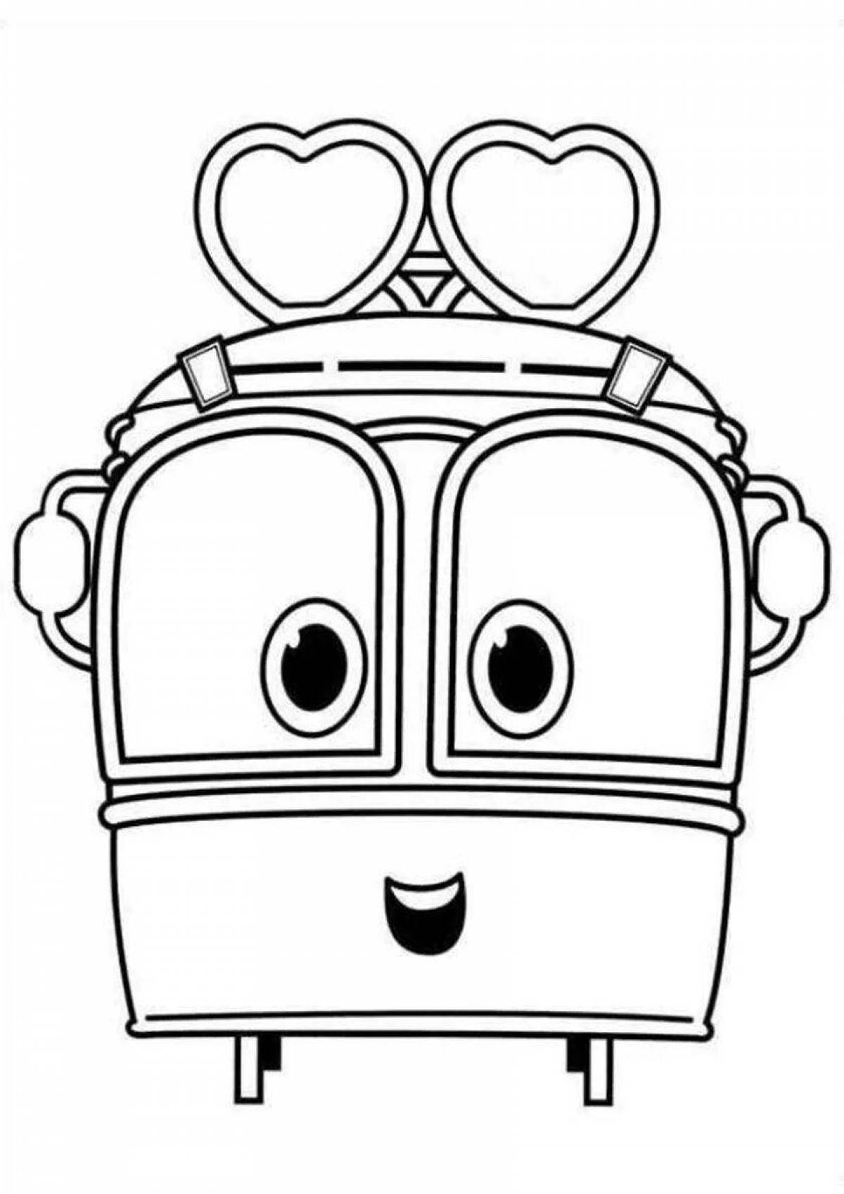 Fun kay train robots раскраска