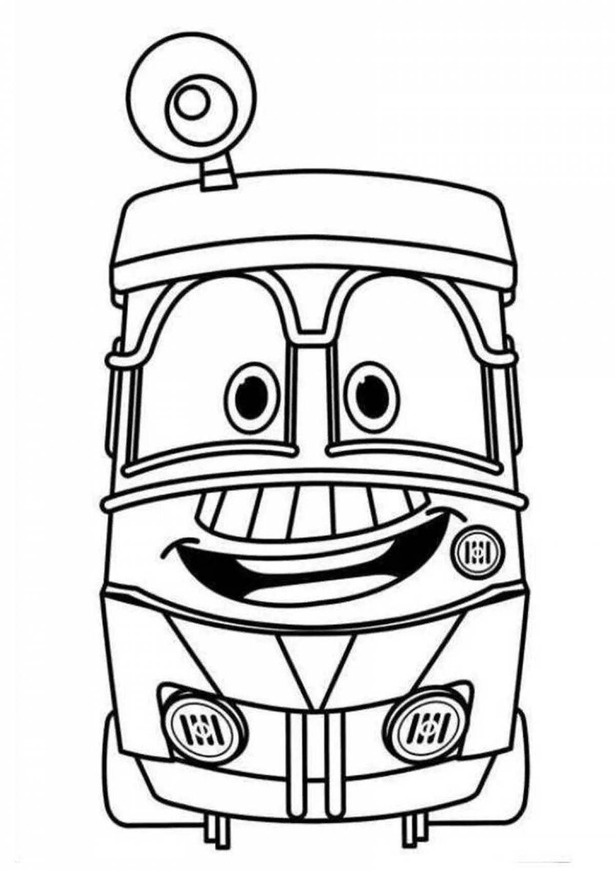 Charming kay train robots coloring book