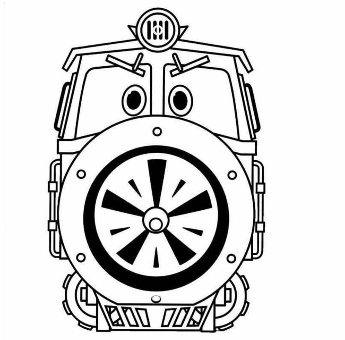 Charming kay train robots coloring book
