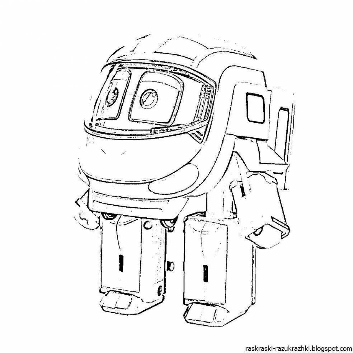 Creative kay robot train coloring book