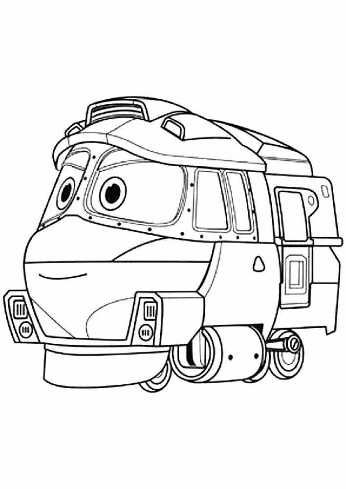 Kay train coloring book in color pack