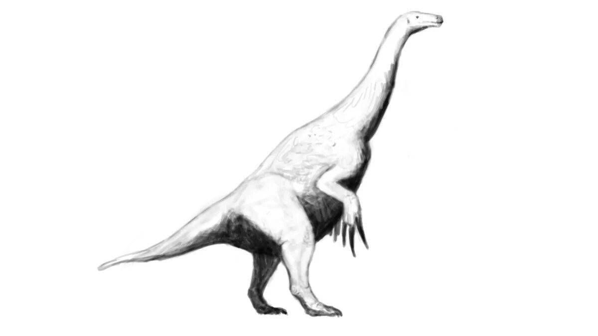 Великолепная раскраска теризинозавр
