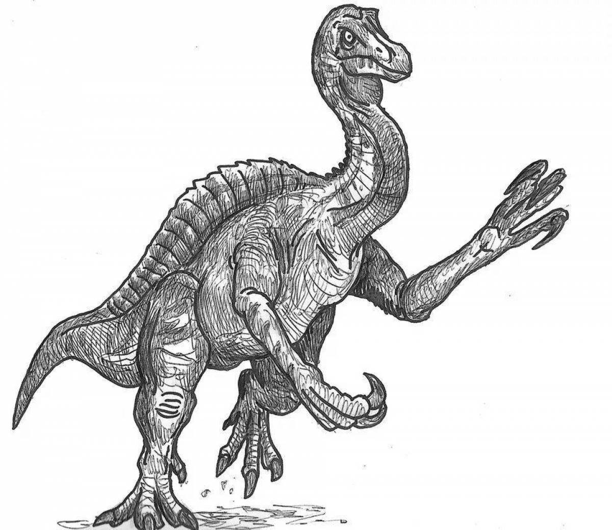 Радиантная раскраска теризинозавр