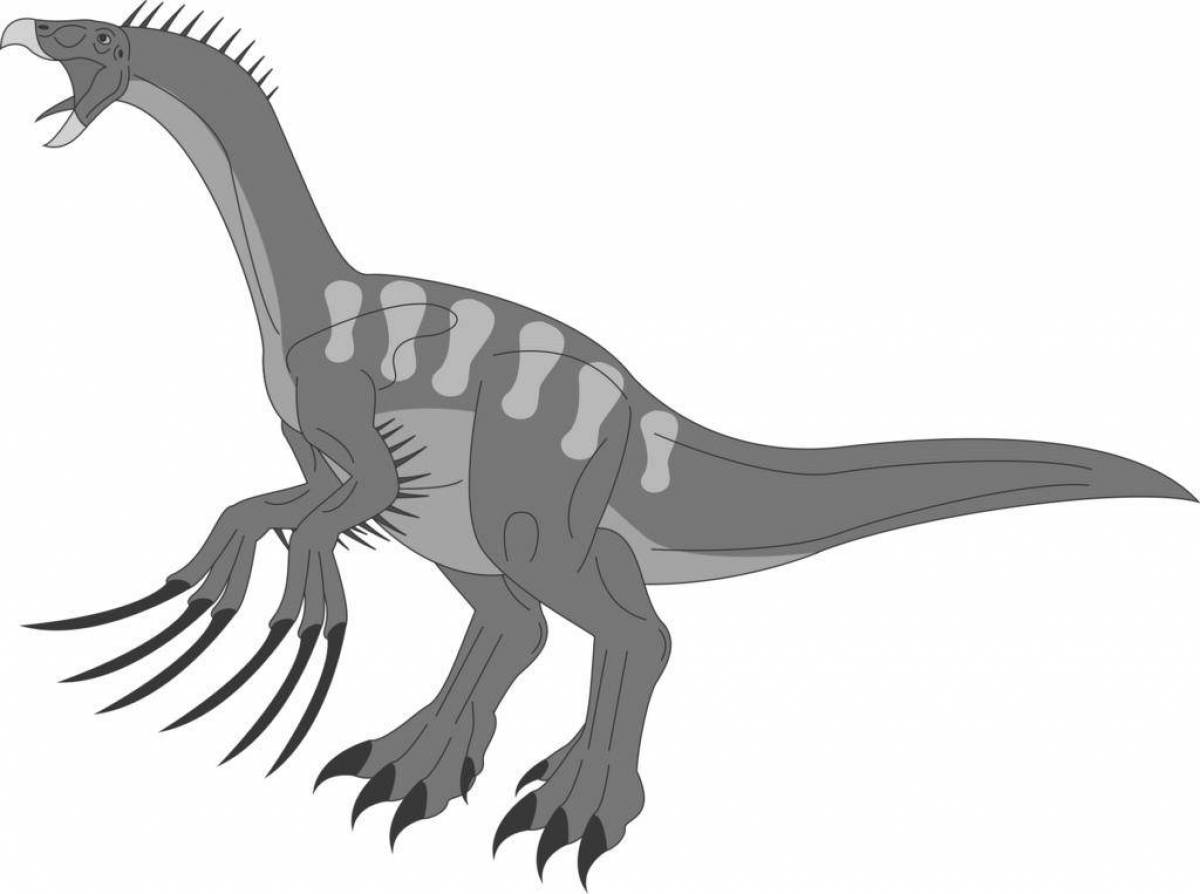 Экзотическая раскраска теризинозавр