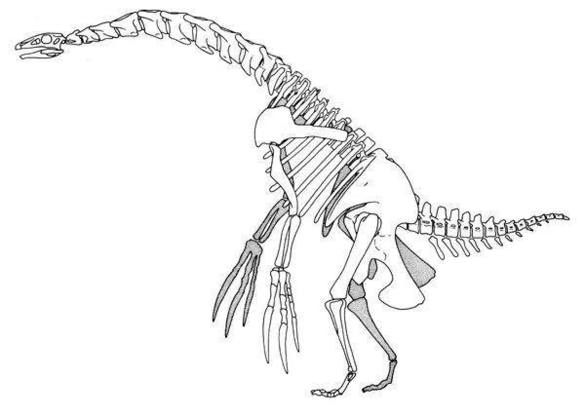 Увлекательная раскраска теризинозавр