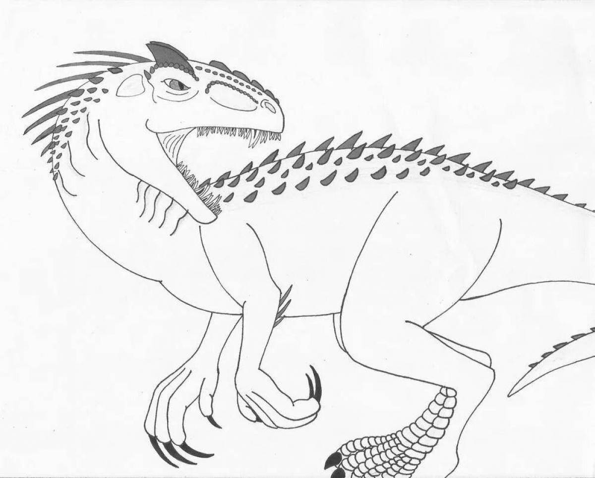 Божественная раскраска теризинозавр