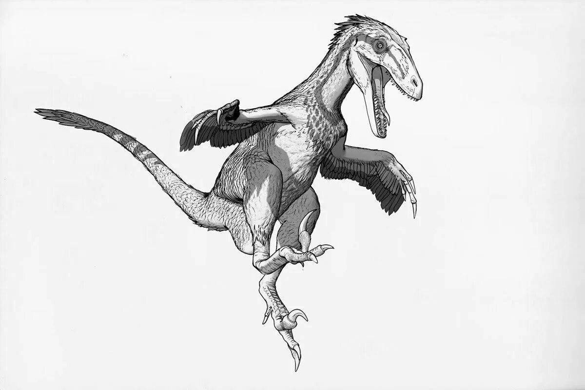 Захватывающая раскраска теризинозавр
