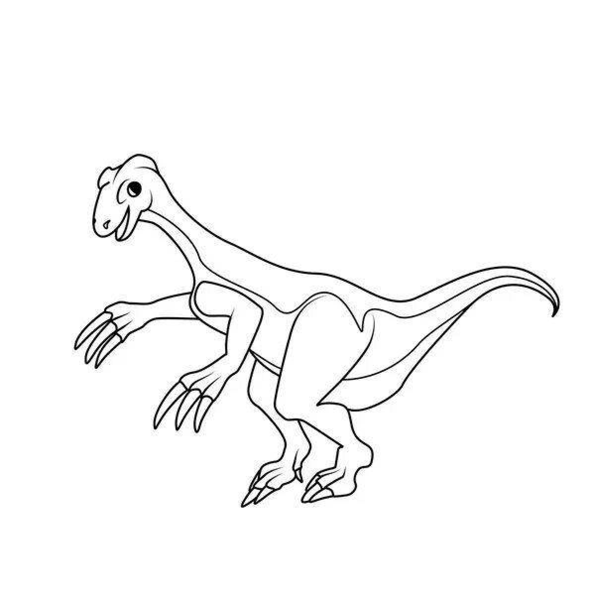 Сказочная раскраска теризинозавр
