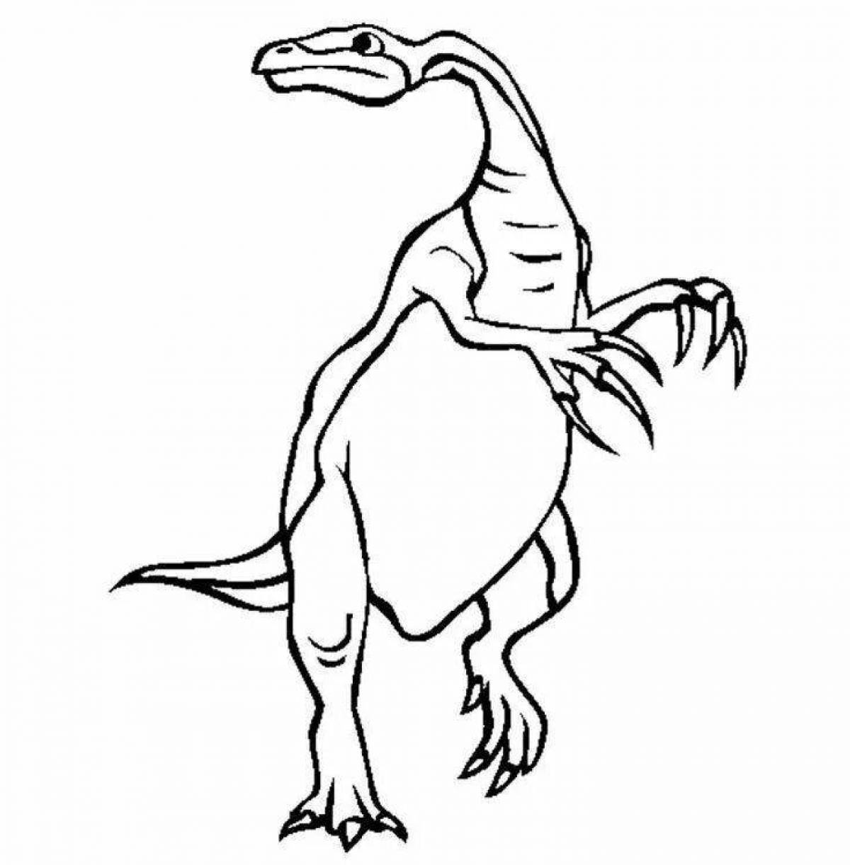 Буйная раскраска теризинозавр