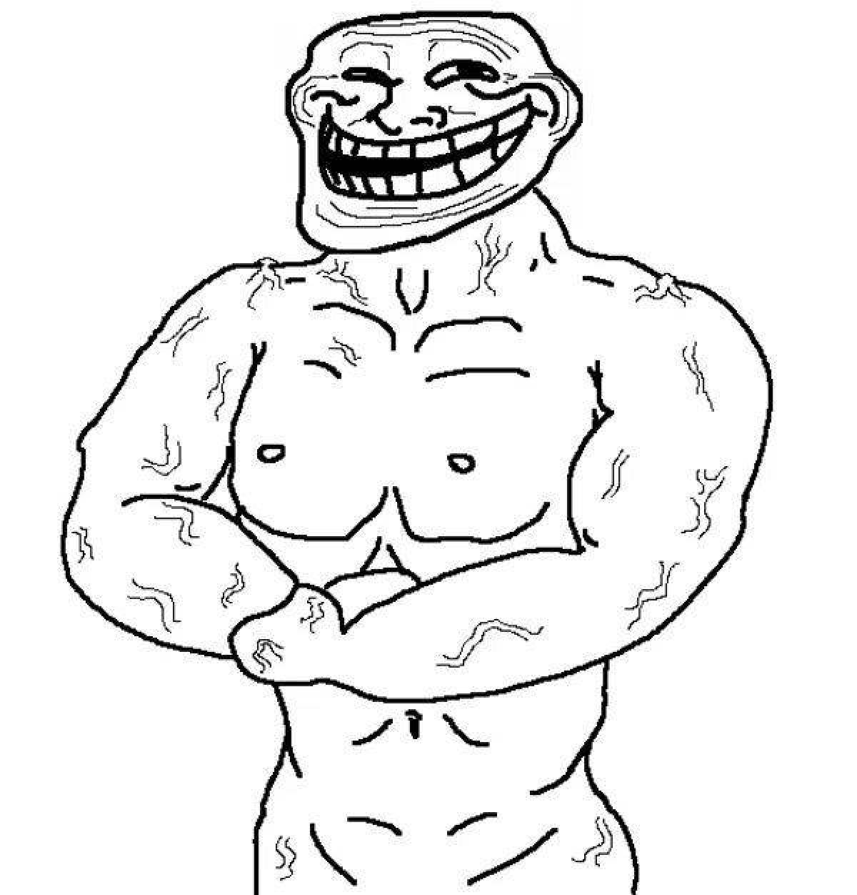 Attractive trollface coloring