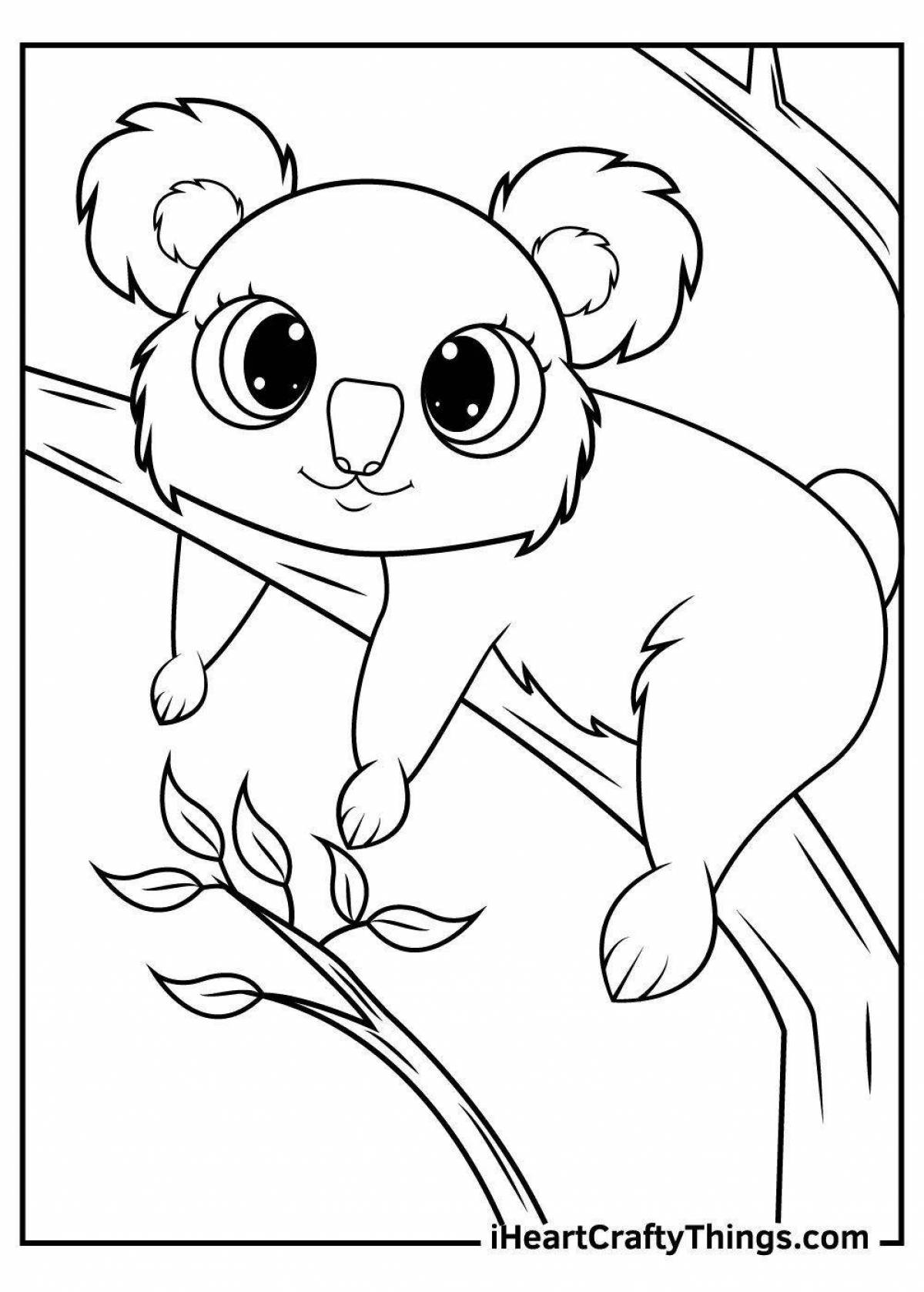Joyful kuala coloring