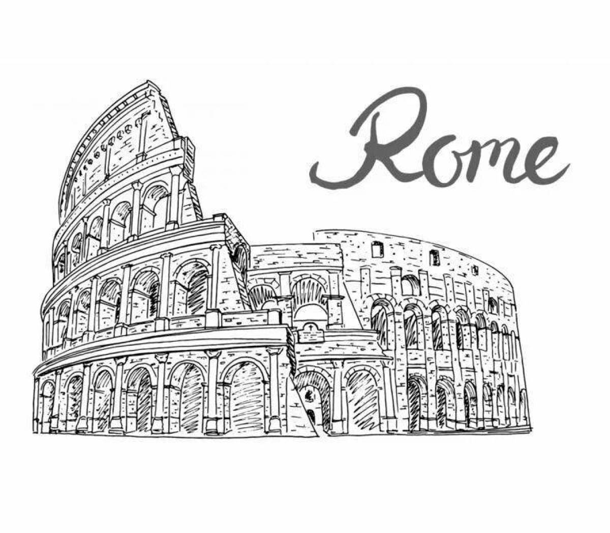Glorious Colosseum coloring page