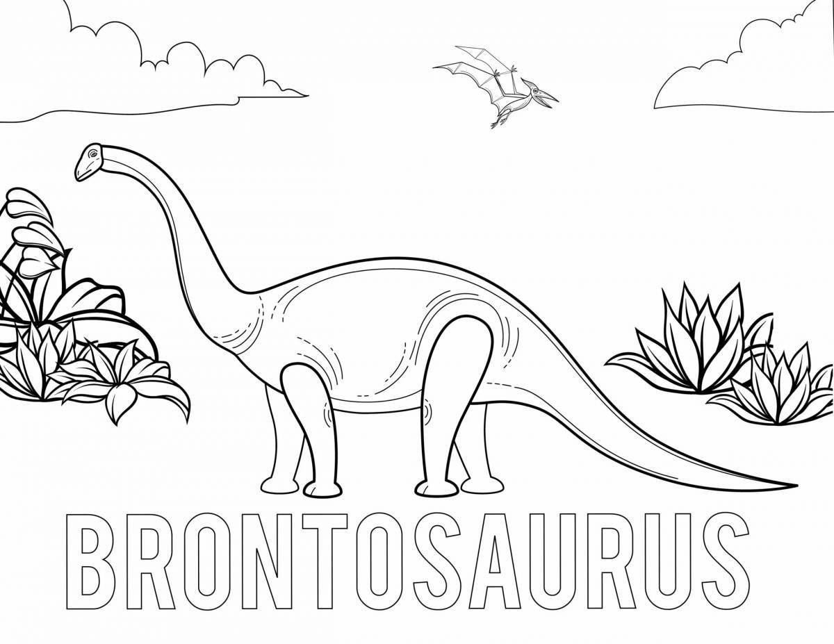 Величественная раскраска бронтозавр
