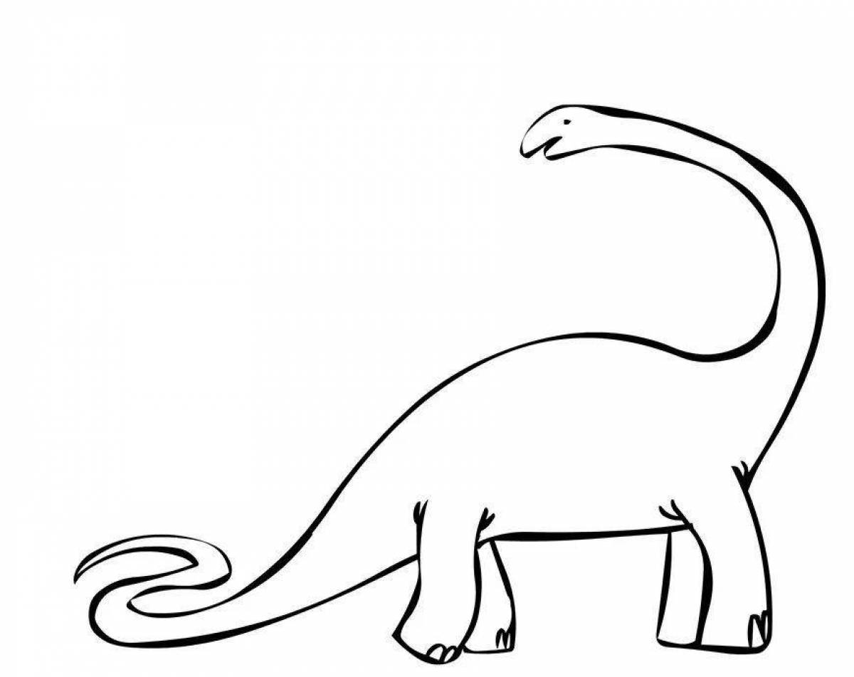 Блестящая раскраска бронтозавр