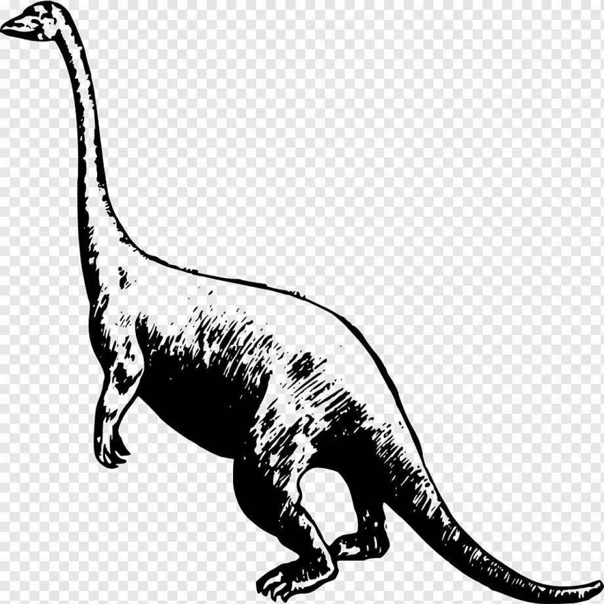 Экзотическая раскраска бронтозавр