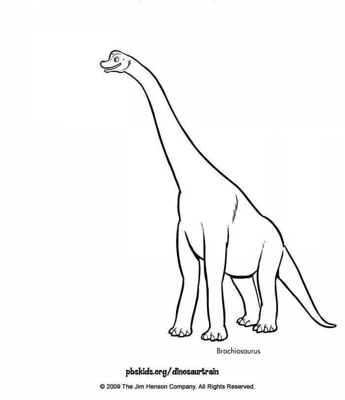 Роскошная раскраска бронтозавр
