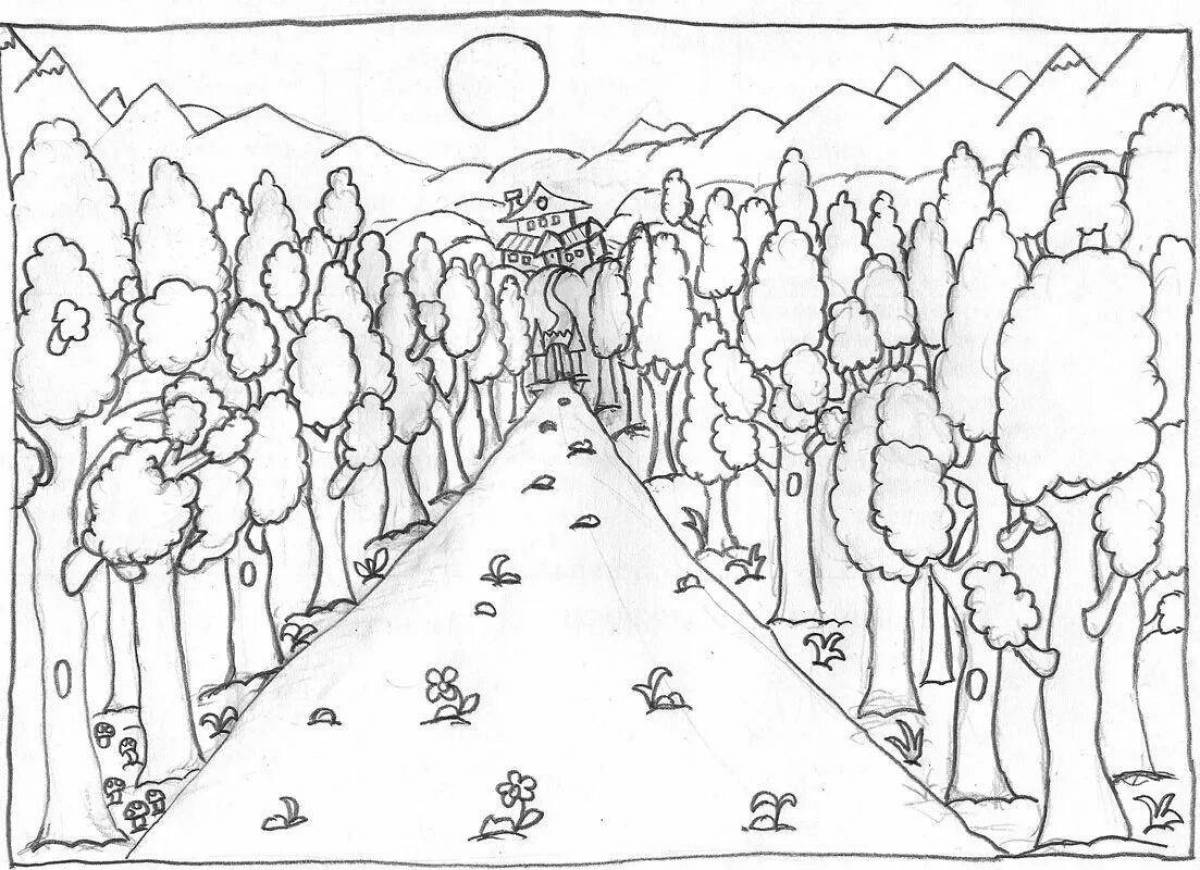 Living park coloring pages for kids