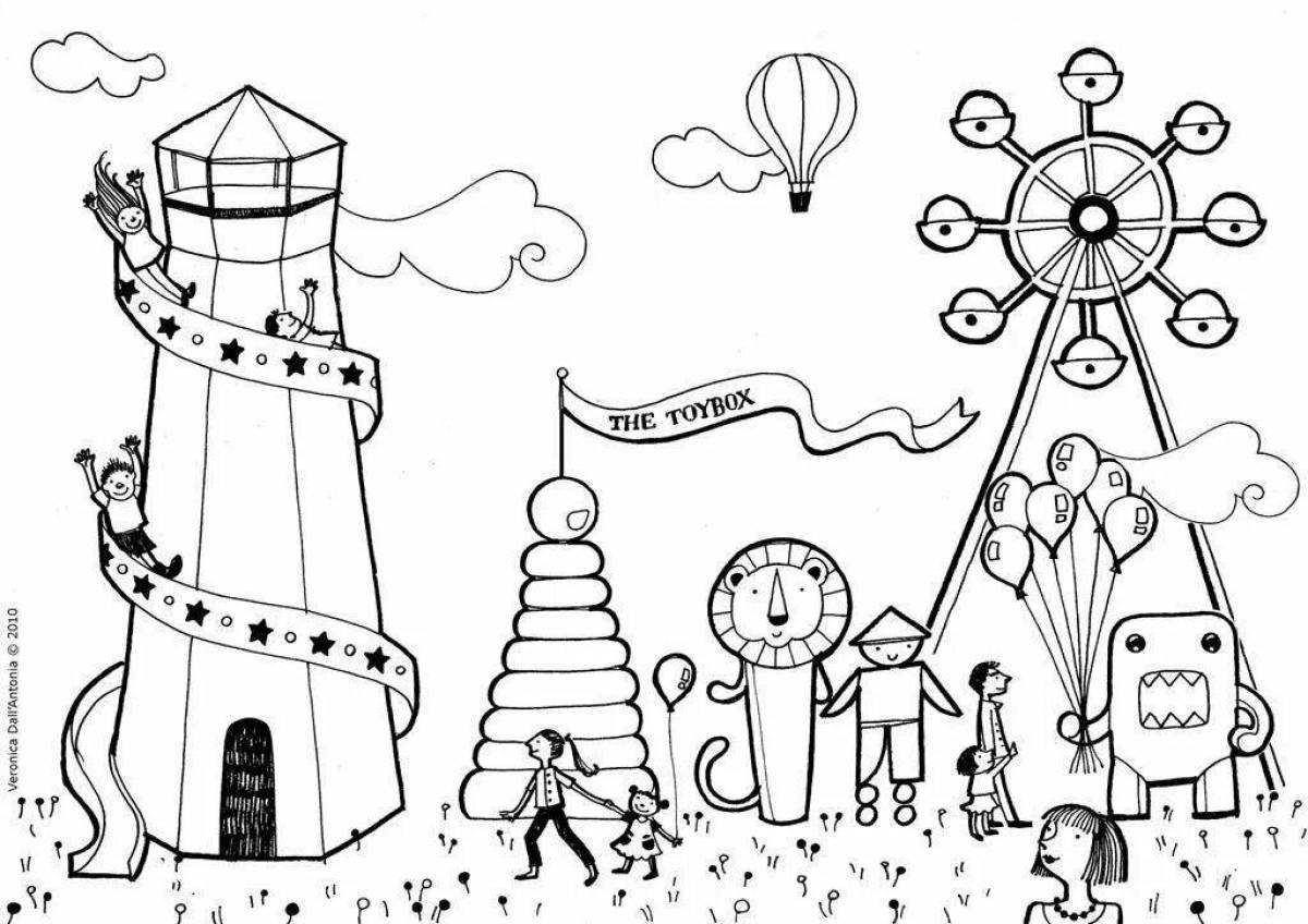 Gorgeous park coloring pages for kids