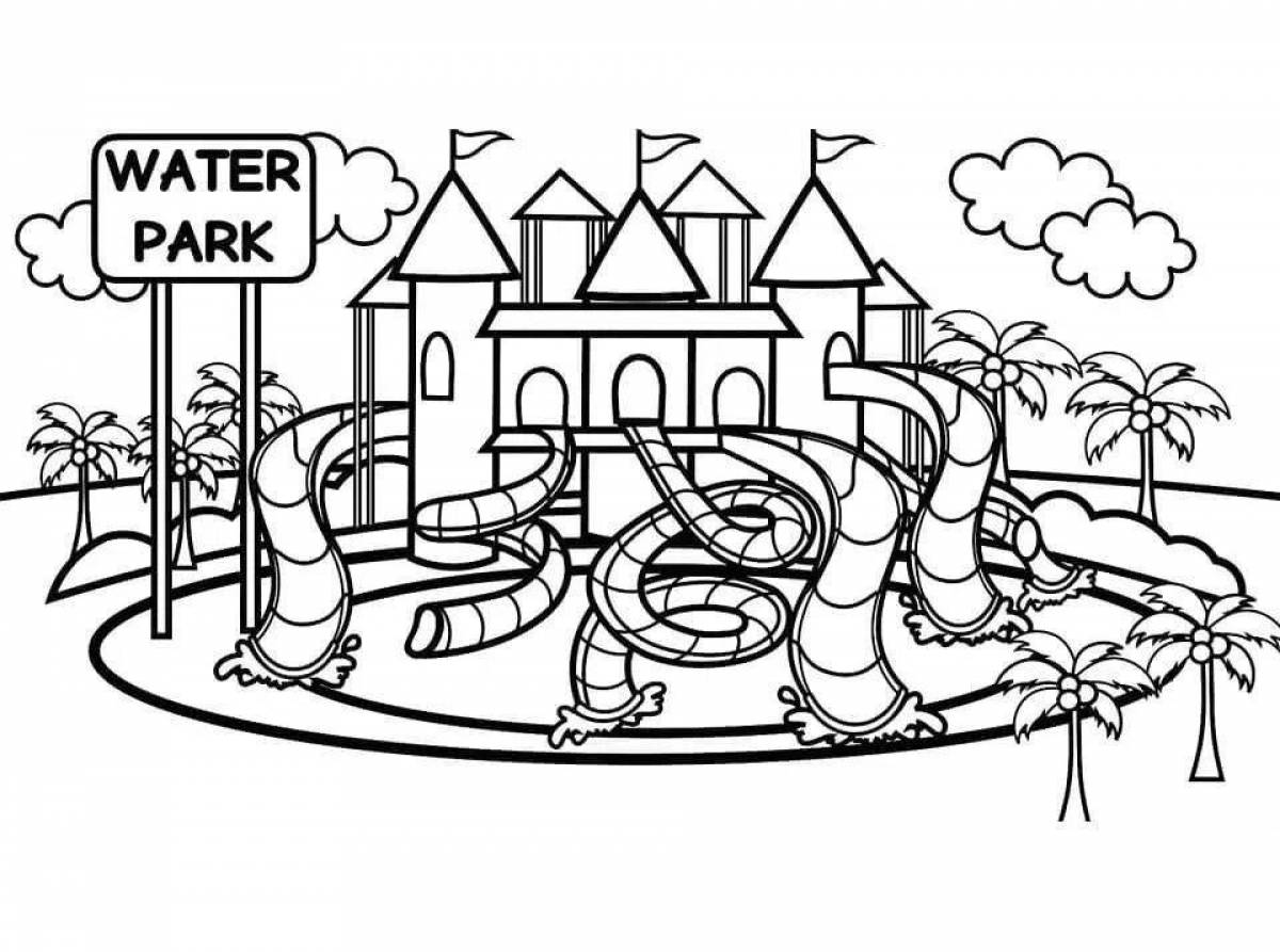 Blissful park coloring pages for kids