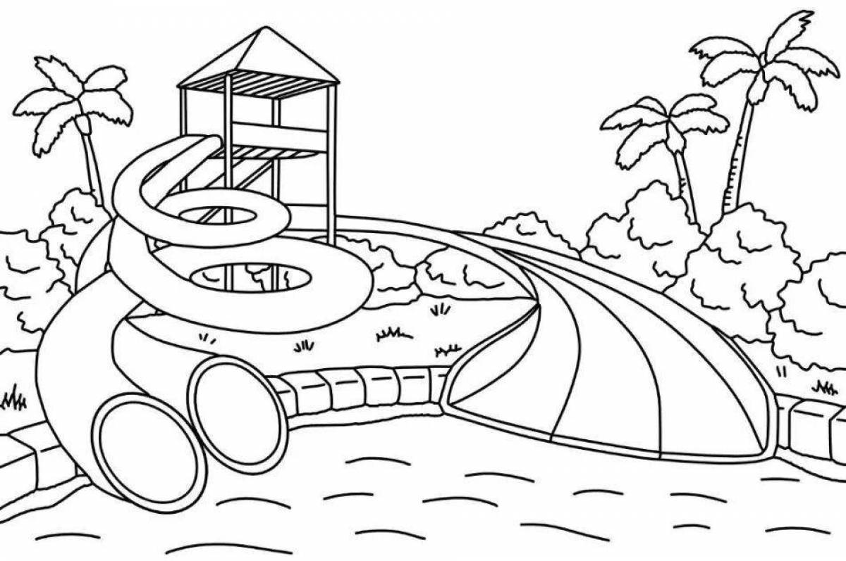 Nice park coloring pages for kids
