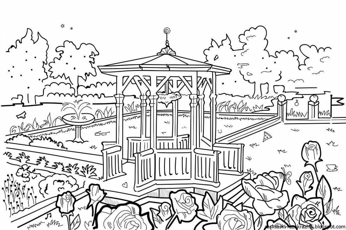 Magic park coloring pages for kids