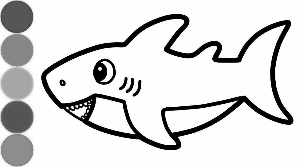 Удивительная раскраска акула туруруру