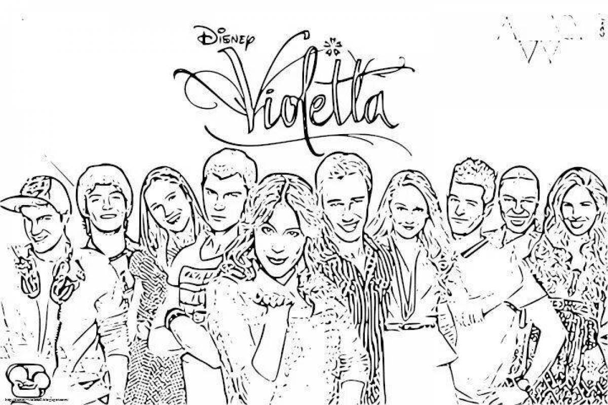 Violetta's adorable coloring page on youtube