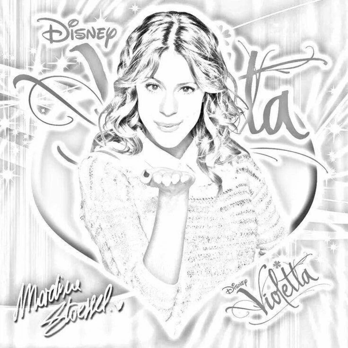 Awesome youtube coloring page of violetta
