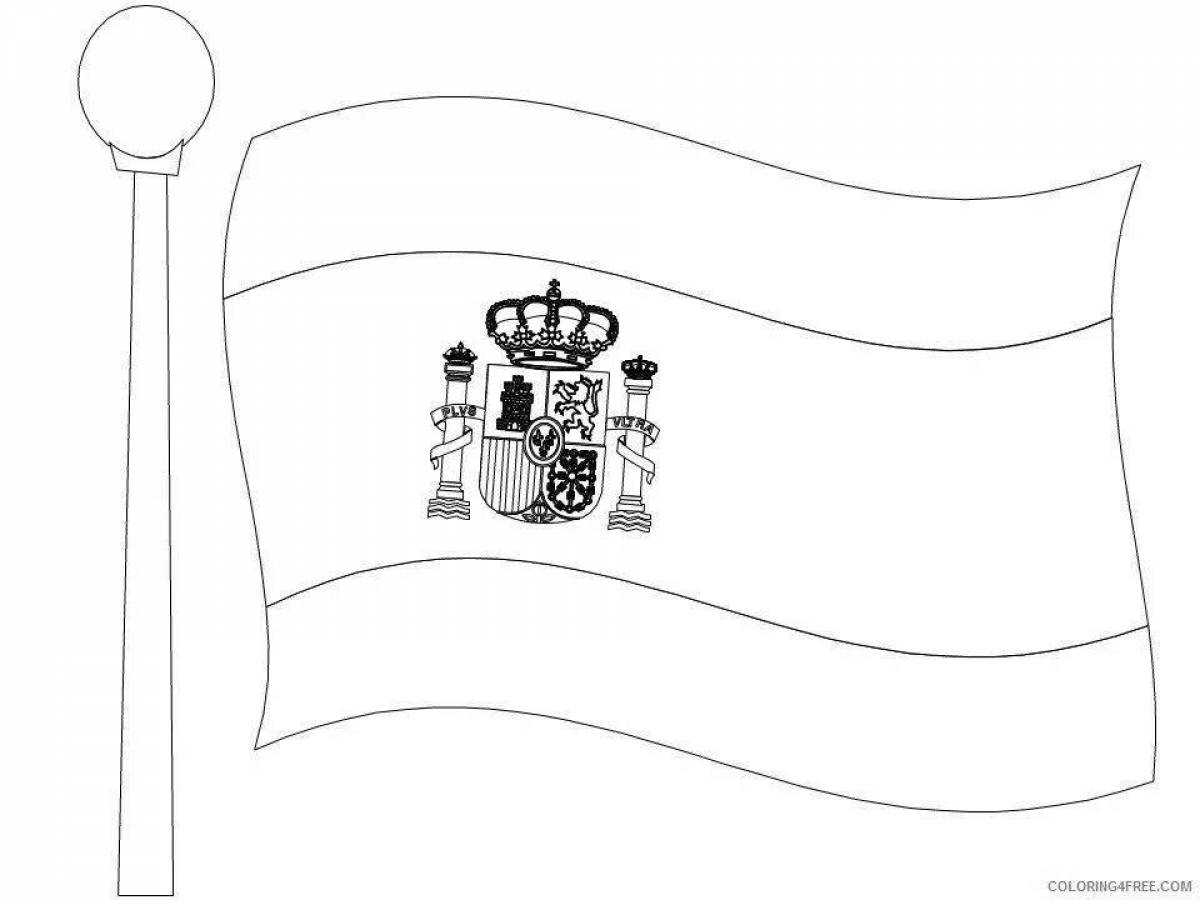 Coloring page with flag of crimea