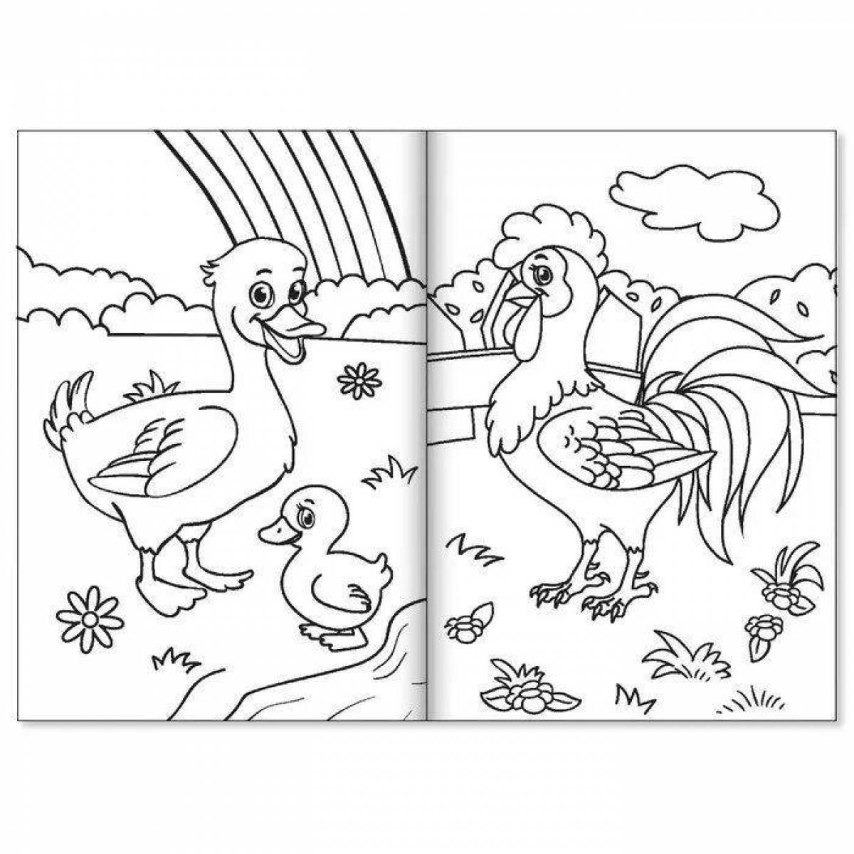 Radiant coloring page letter land