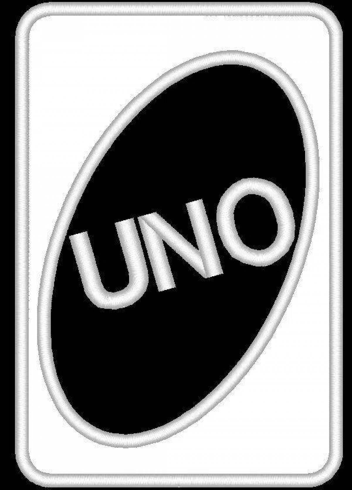 Uno card incredible coloring book