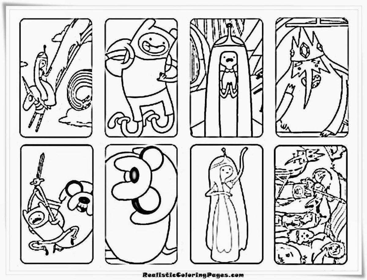 Creative uno card coloring page