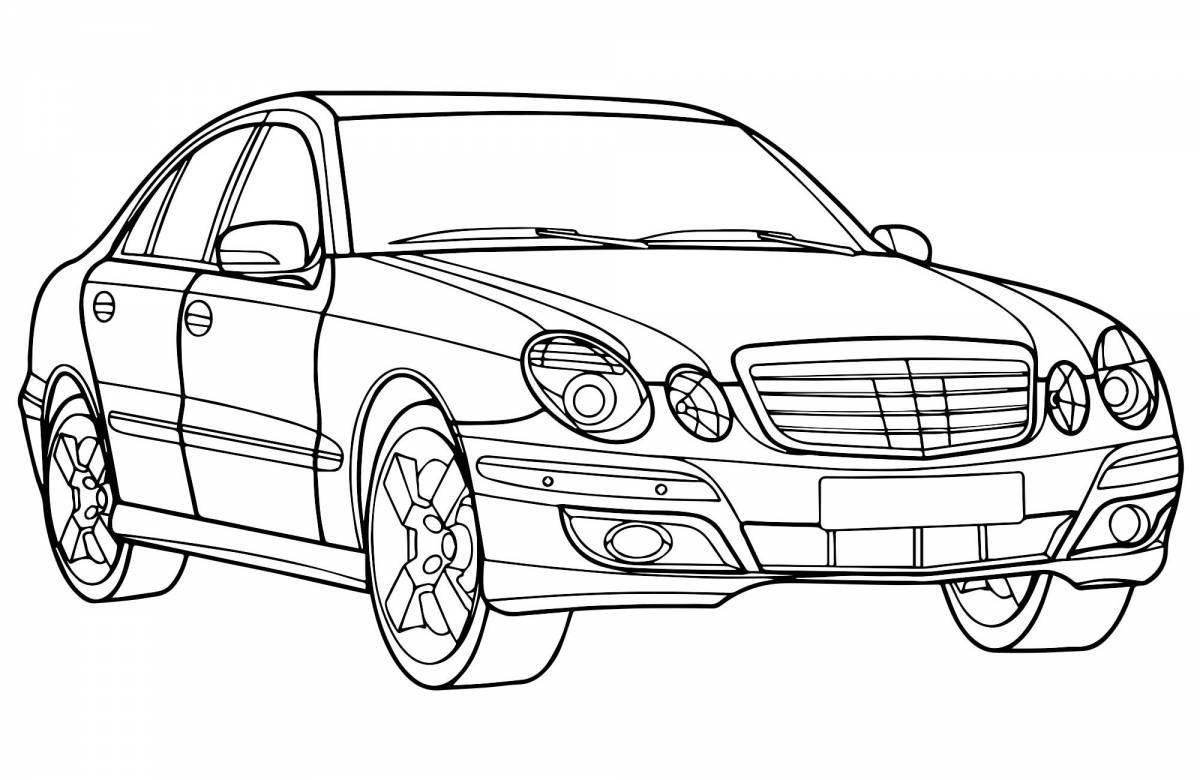 Great mercedes shark coloring page