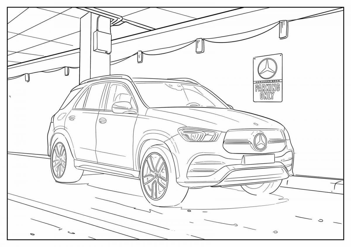Mercedes shark coloring page