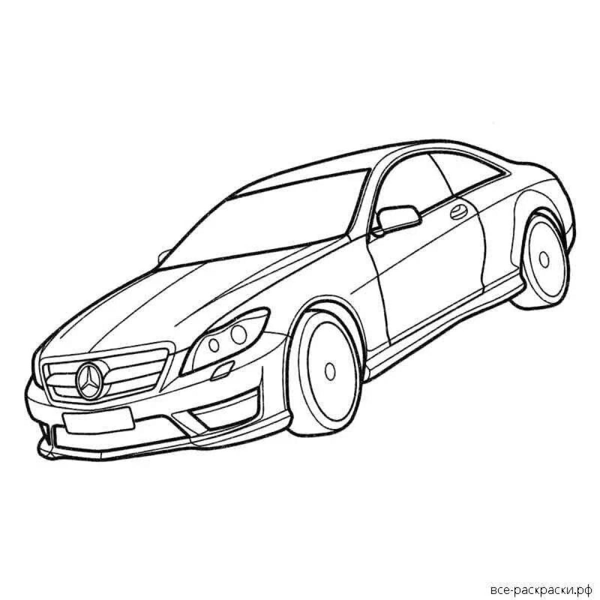 Awesome mercedes shark coloring page