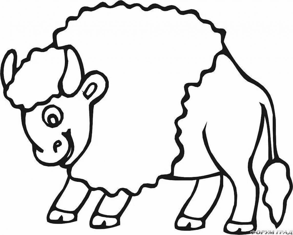 Exciting bison coloring book for kids