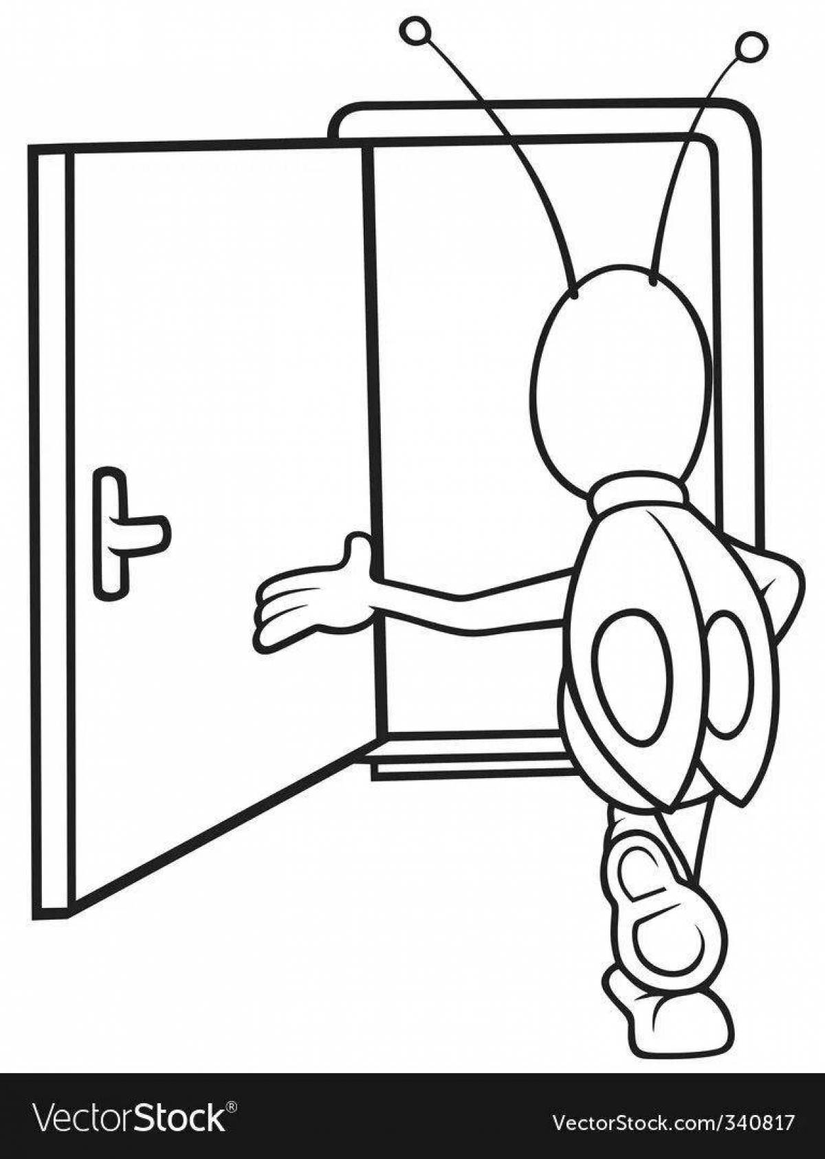 Intensive door coloring game
