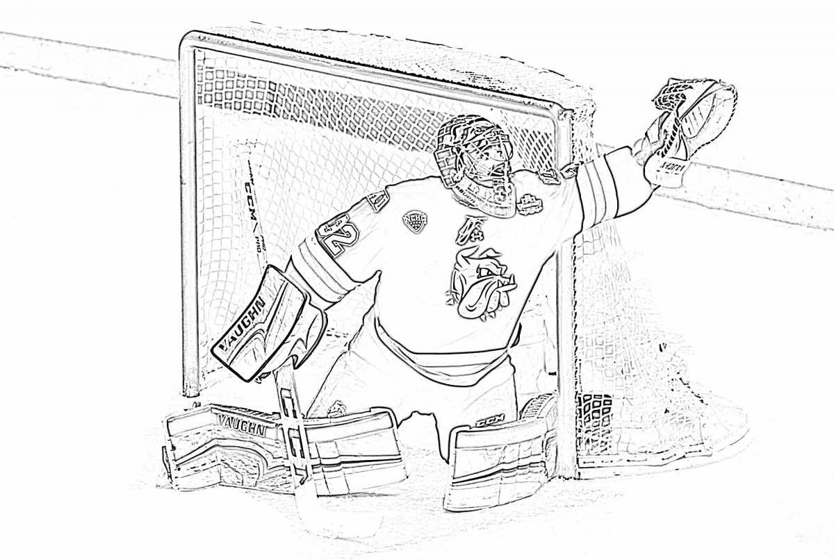 Coloring page incredible hockey goalie