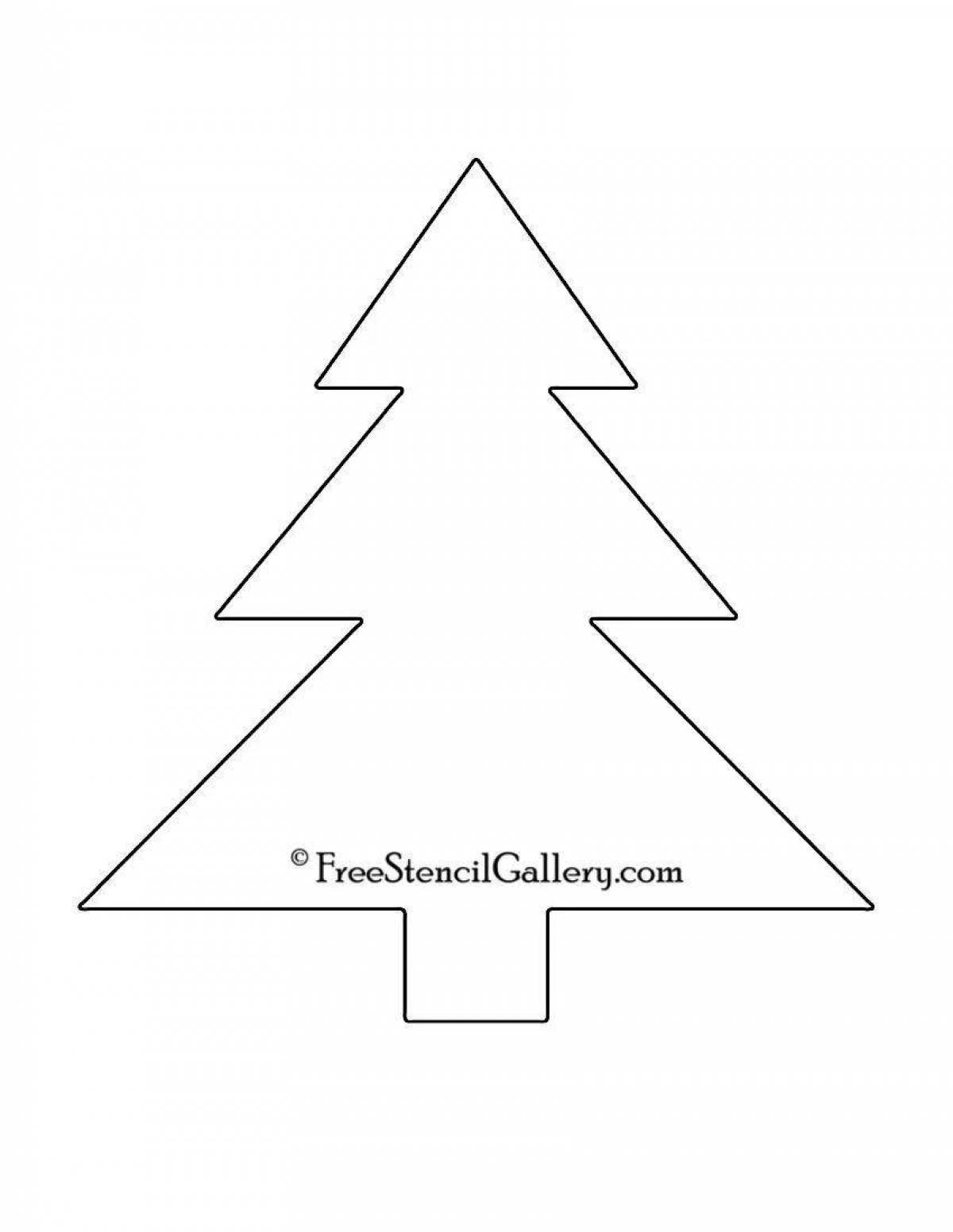 Riotous coloring christmas tree template