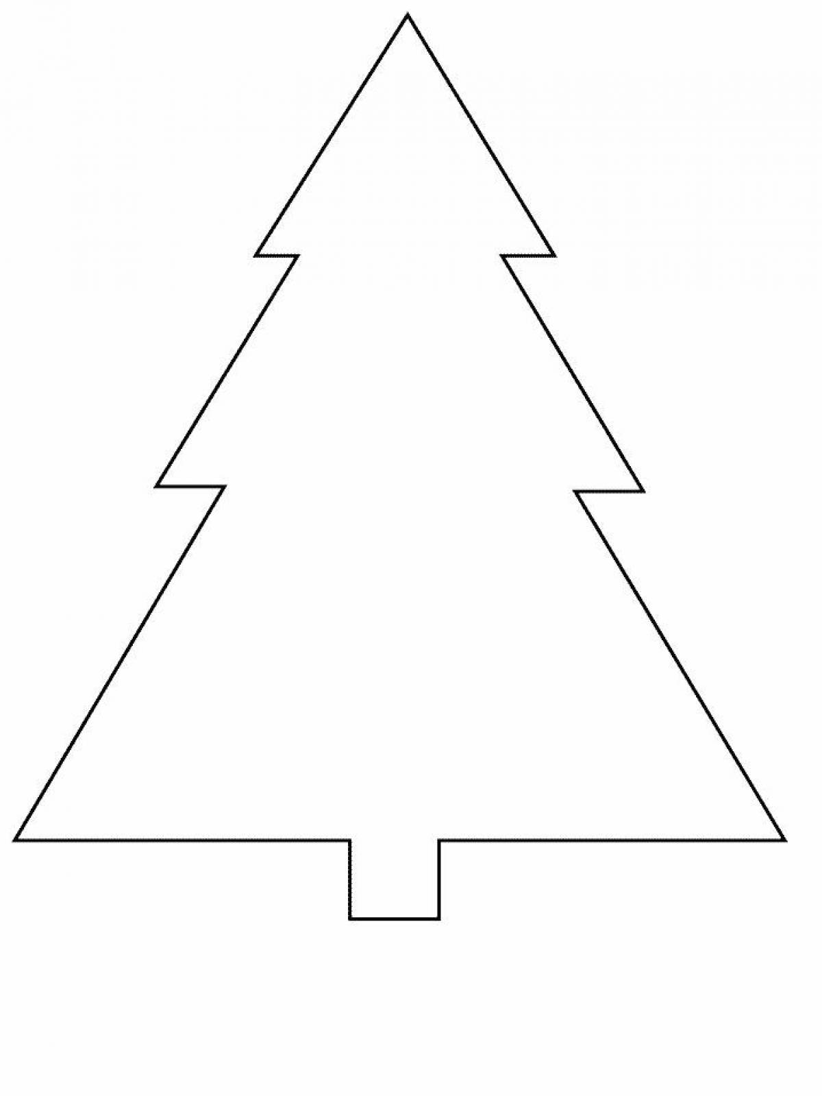 Luxury christmas tree coloring template