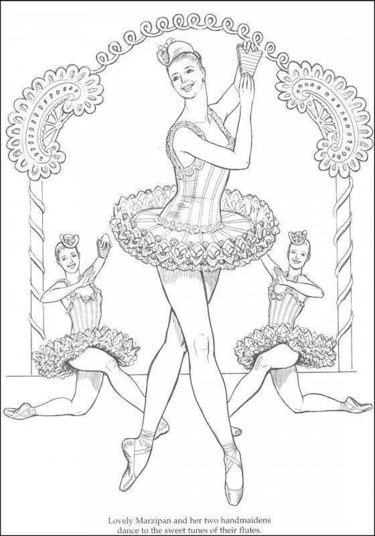 Coloring page magnificent Nutcracker Ballet