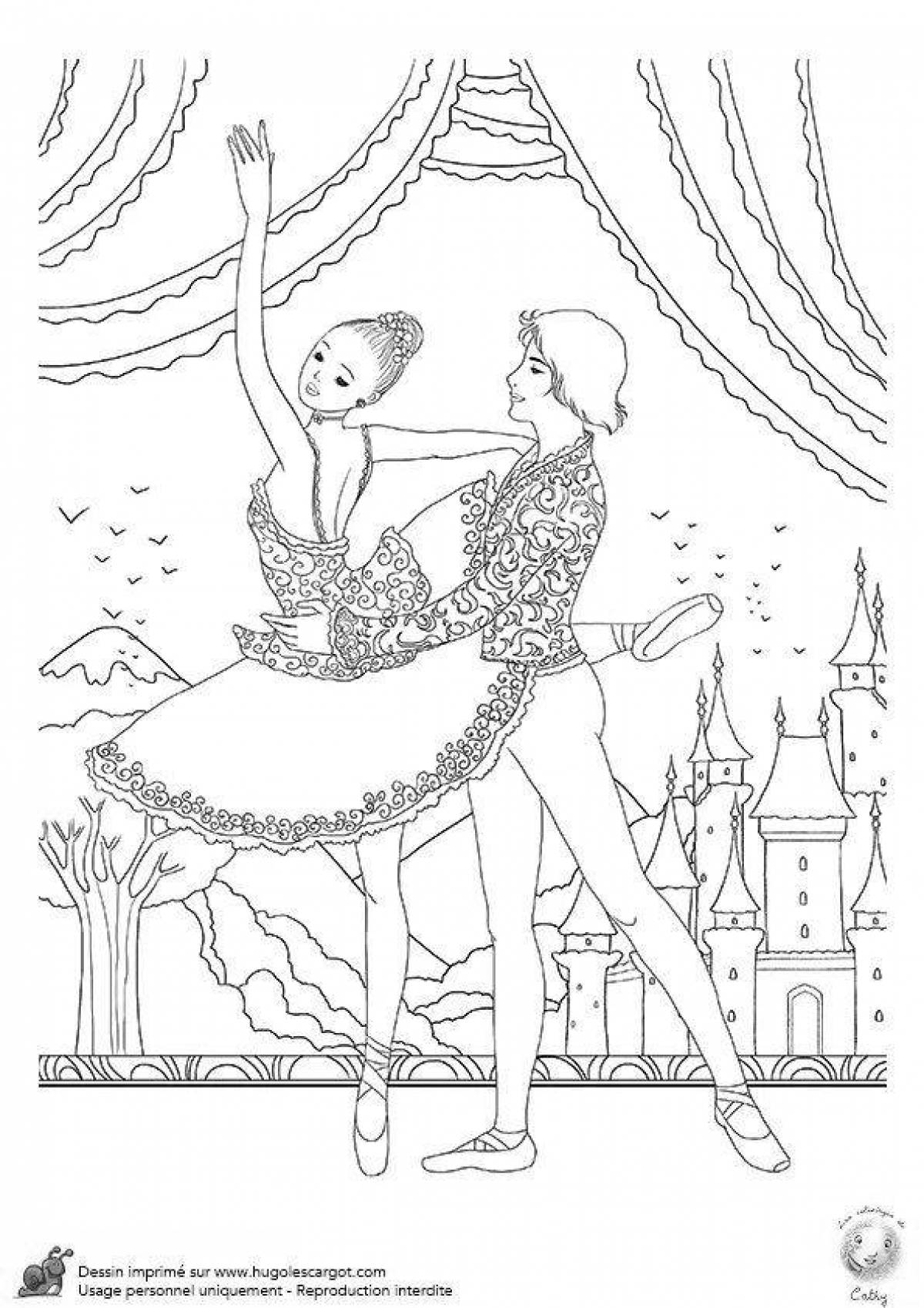 Fancy ballet nutcracker coloring page