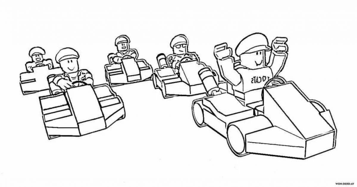 Furious roblox men coloring page