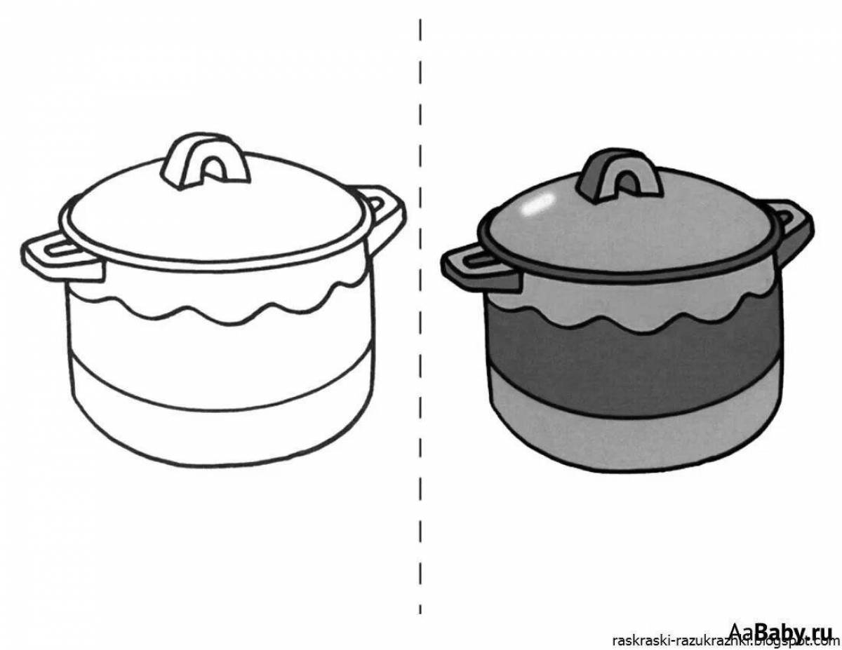 Coloring funny dishes
