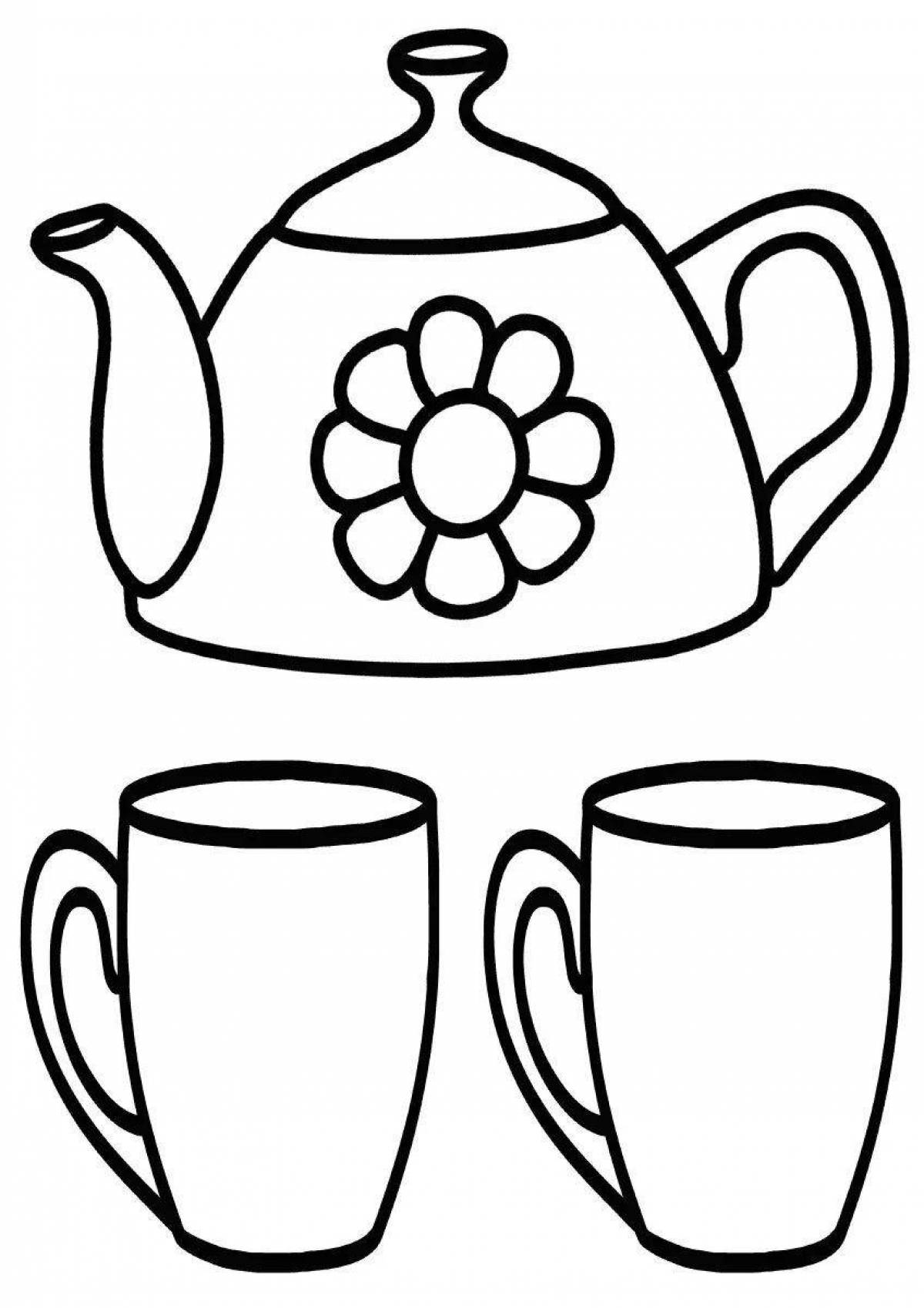 Coloring page festive dishes